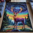 Polar Shimmer area rug in a living room
