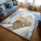 Polar Train Trail area rug in a living room