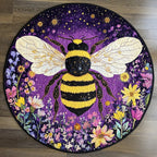 Pollen Dance Round Mat Rug - washable non-slip printed rug