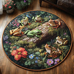 Pond Pals Round Mat Rug - washable non-slip printed rug
