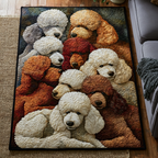Poodle Grace area rug in a living room