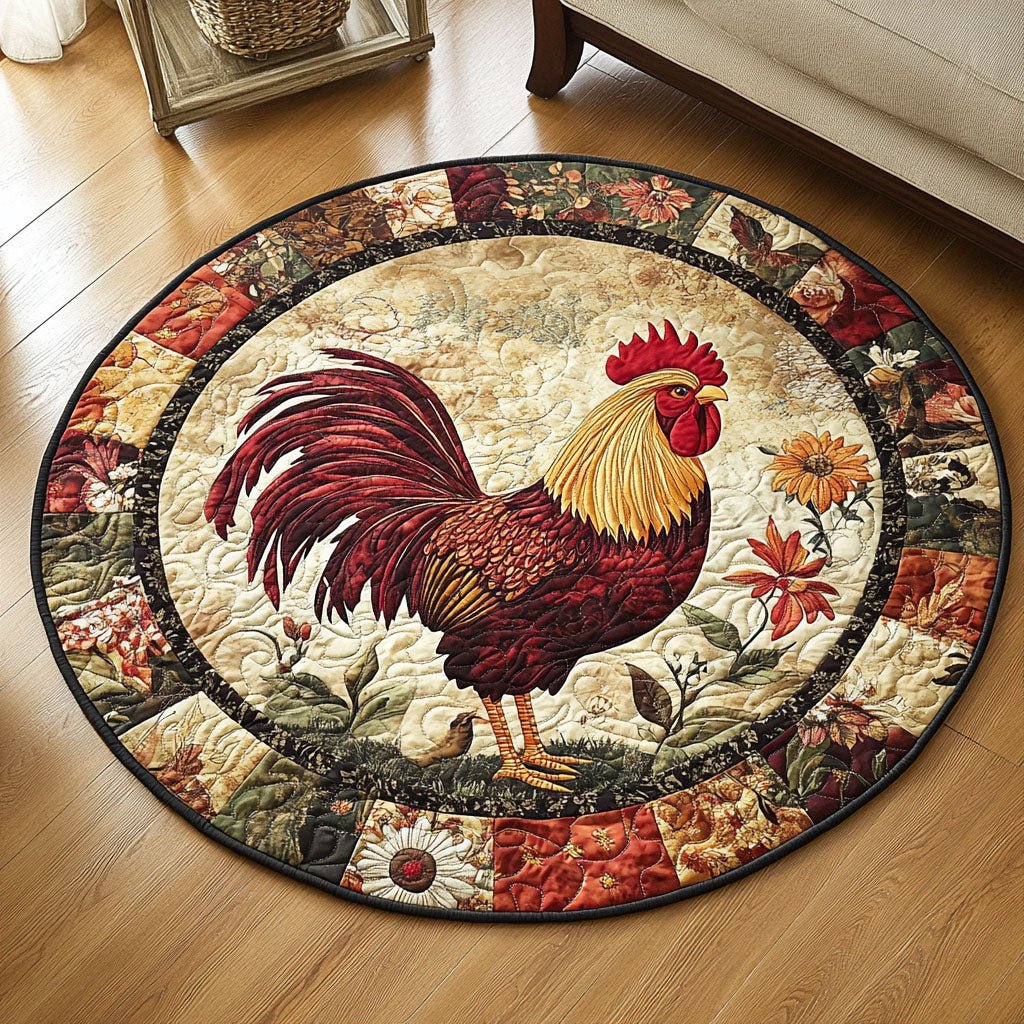 Poultry Patch Round Mat Rug - Nature Design | Serene Home Decor