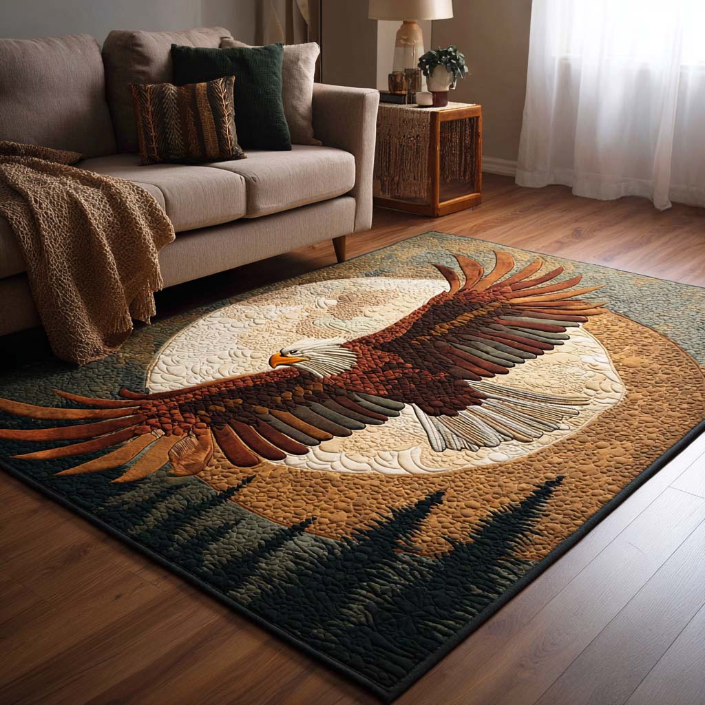 Power Gaze area rug in a living room