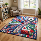 Power Strike area rug in a living room