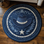 Prairie Circle Round Mat Rug - washable non-slip printed rug