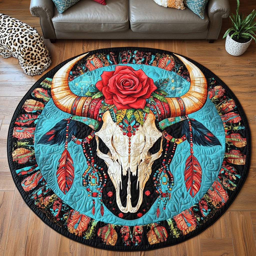 Prairie Soul Round Mat Rug - Retro Vintage Design | Nostalgia Home Decor