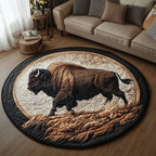 Prairie Spirit Round Mat Rug - washable non-slip printed rug