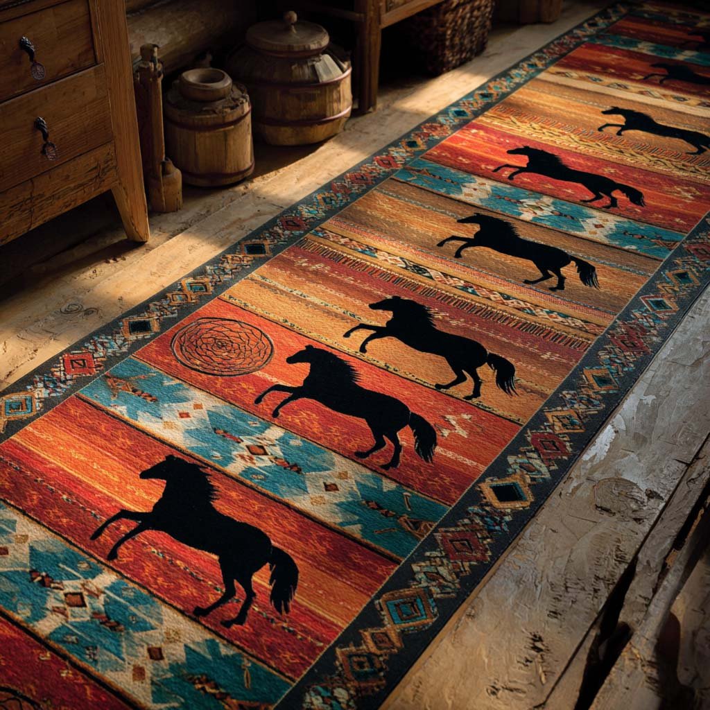 Prairie Strength Runner Carpet Runner Rug - Cute Pet Design | Animal Printed Runner Rug
