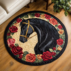 Prairie Whisper Round Mat Rug - washable non-slip printed rug