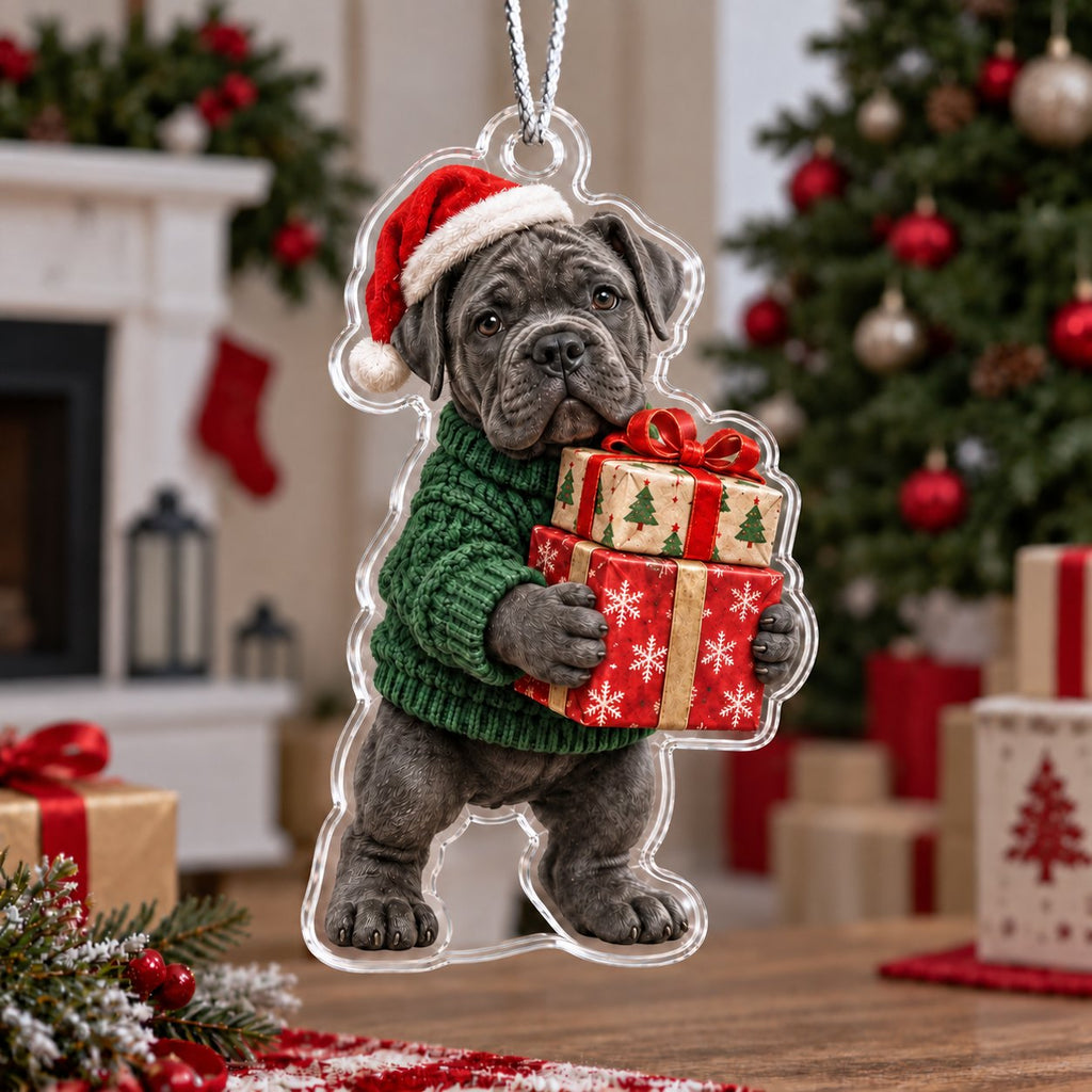 Present Cane Corso Christmas Ornament