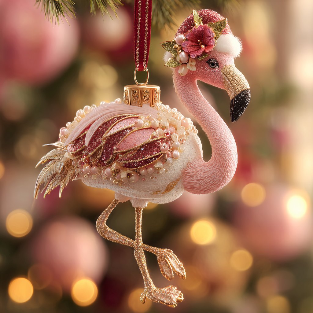 Pretty in Pink Christmas Ornament