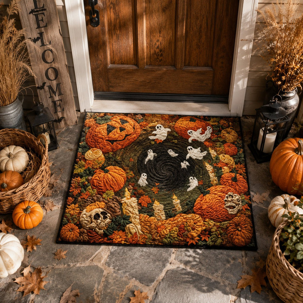 Pumpkin Abyss Doormat - Seasonal Holiday Design | Printed Welcome Doormat