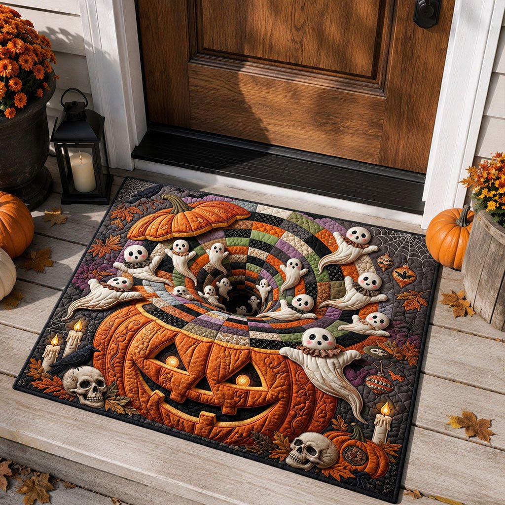 Pumpkin Cemetery Nights Doormat - Seasonal Holiday Design | Printed Welcome Doormat