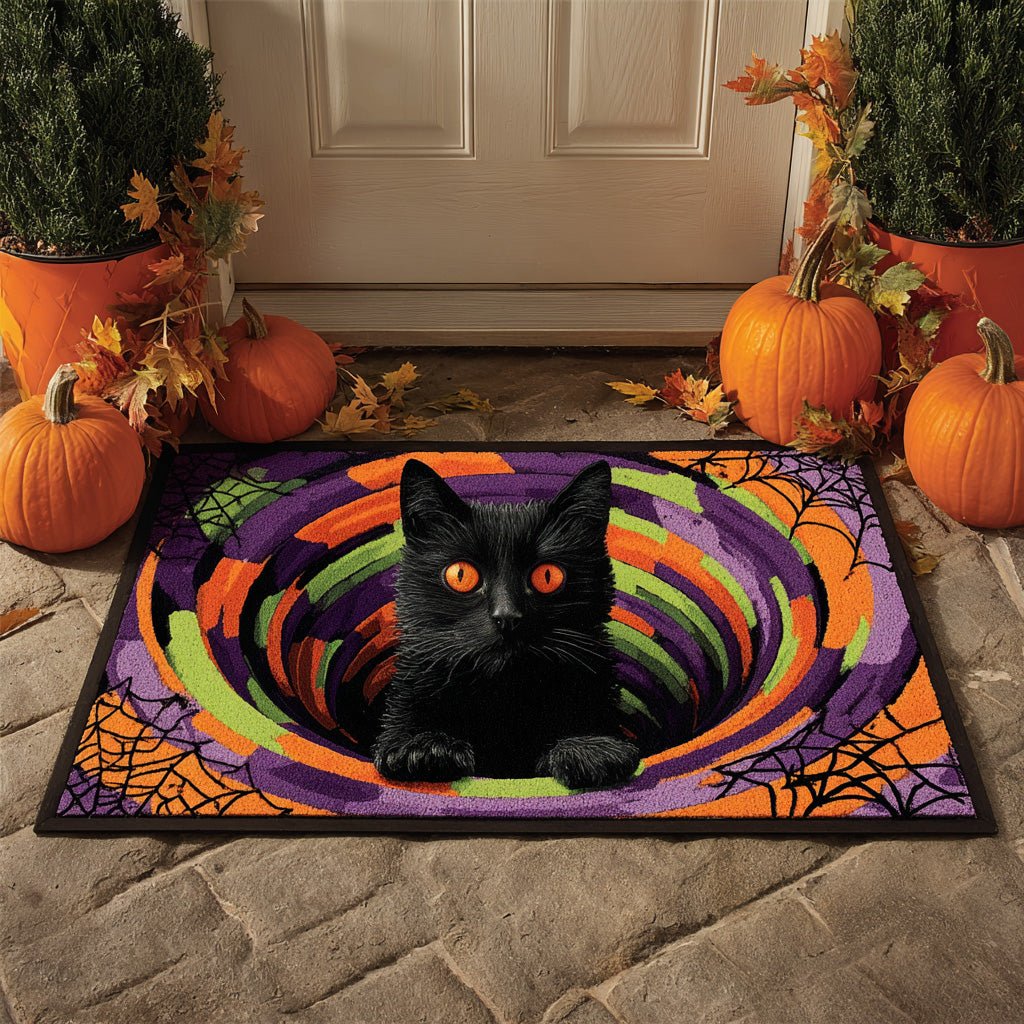 Pumpkin Eyes Doormat - Seasonal Holiday Design | Printed Welcome Doormat