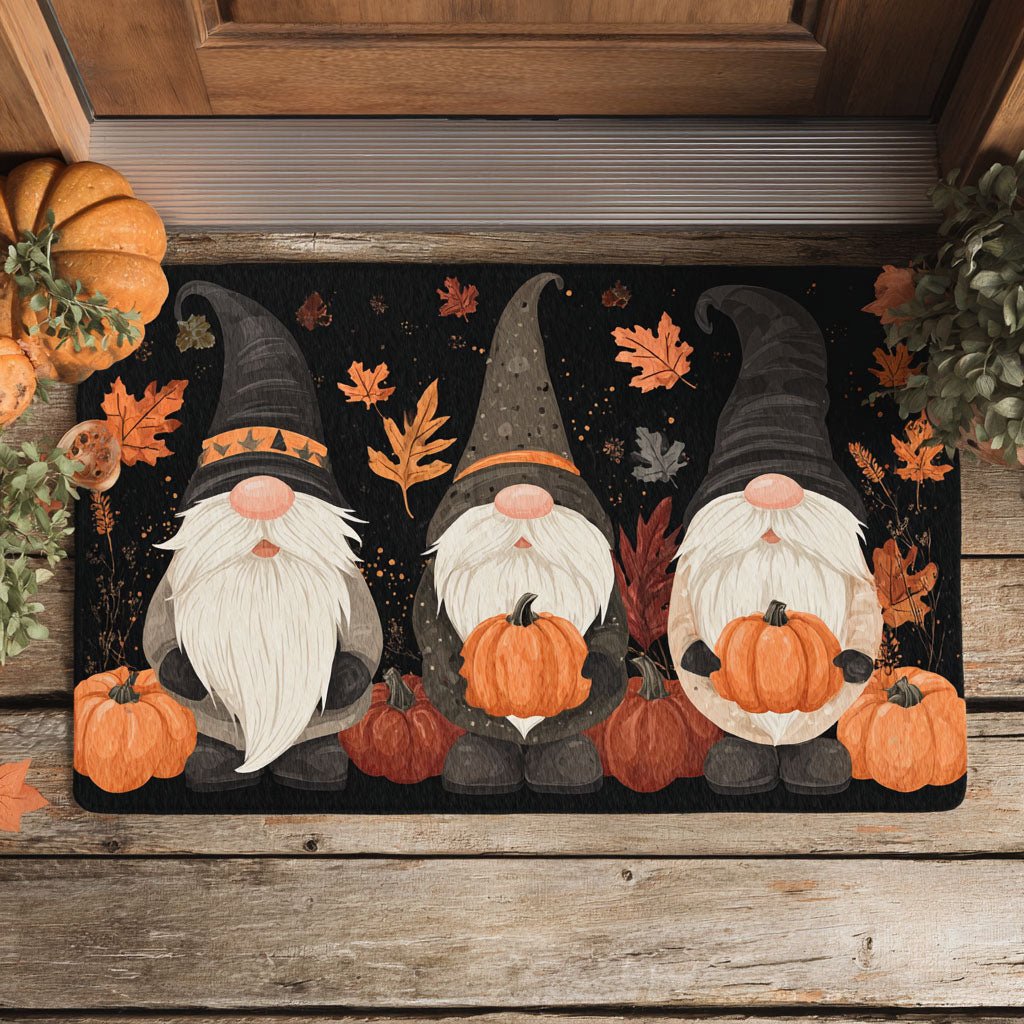 Pumpkin Guardians Doormat - Seasonal Holiday Design | Printed Welcome Doormat
