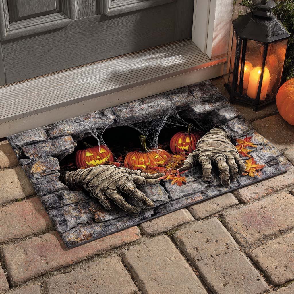 Pumpkin Lair Doormat - Seasonal Holiday Design | Printed Welcome Doormat