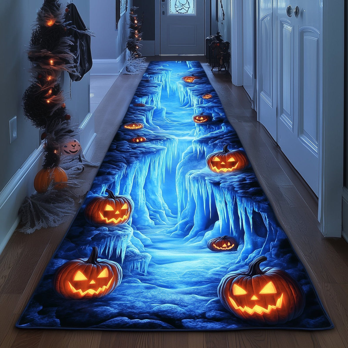 Pumpkin Nightmare Runner Rug - Nature Design | Serene Runner Rug