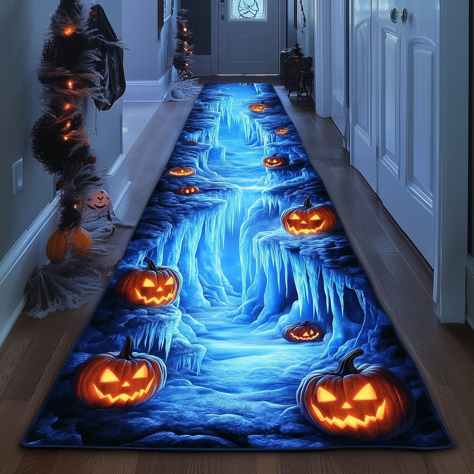 Pumpkin Nightmare Runner Rug - Nature Design | Serene Runner Rug