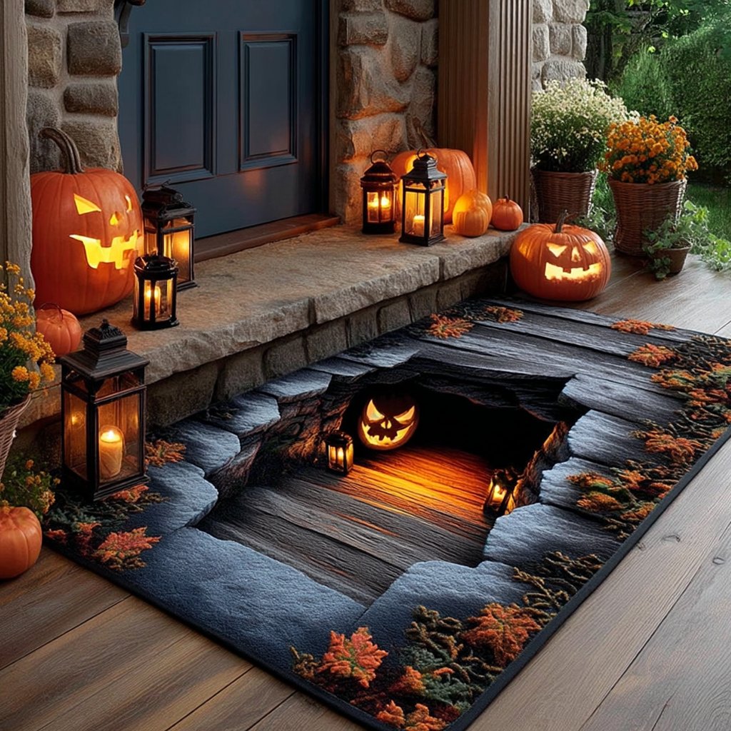 Pumpkin Passage Doormat - Seasonal Holiday Design | Printed Welcome Doormat