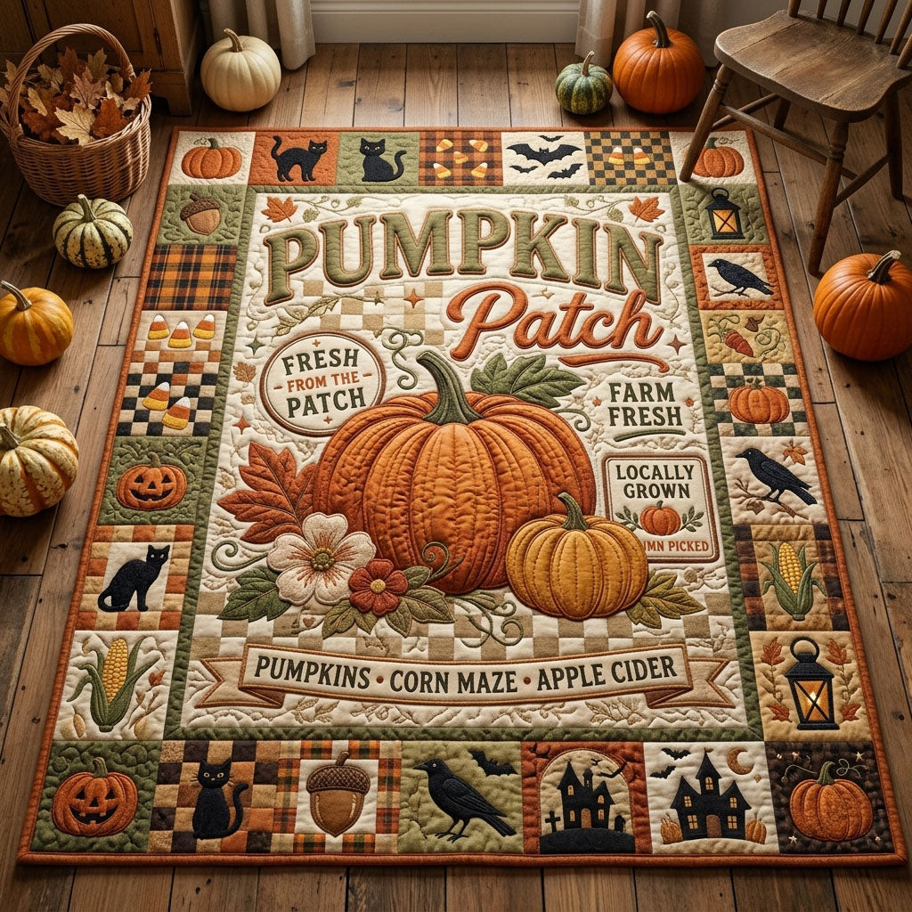 Pumpkin Patch area rug in a living room