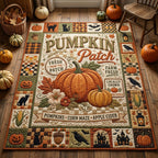 Pumpkin Patch area rug in a living room