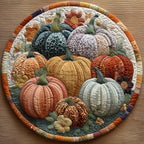 Pumpkin Patch Round Mat Rug - Nature Design | Serene Home Decor