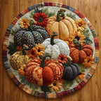 Pumpkin Patch Round Mat Rug - Nature Design | Serene Home Decor