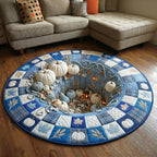 Pumpkin Pit Halloween Round Mat Rug - washable non-slip printed rug