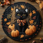 Pumpkin Slumber Halloween Round Mat Rug - washable non-slip printed rug