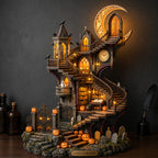 Pumpkin Village wooden block, laser-cut 3-layer wood