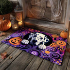 Pumpkin Whirl Dalmatian Doormat - Seasonal Holiday Design | Printed Welcome Doormat