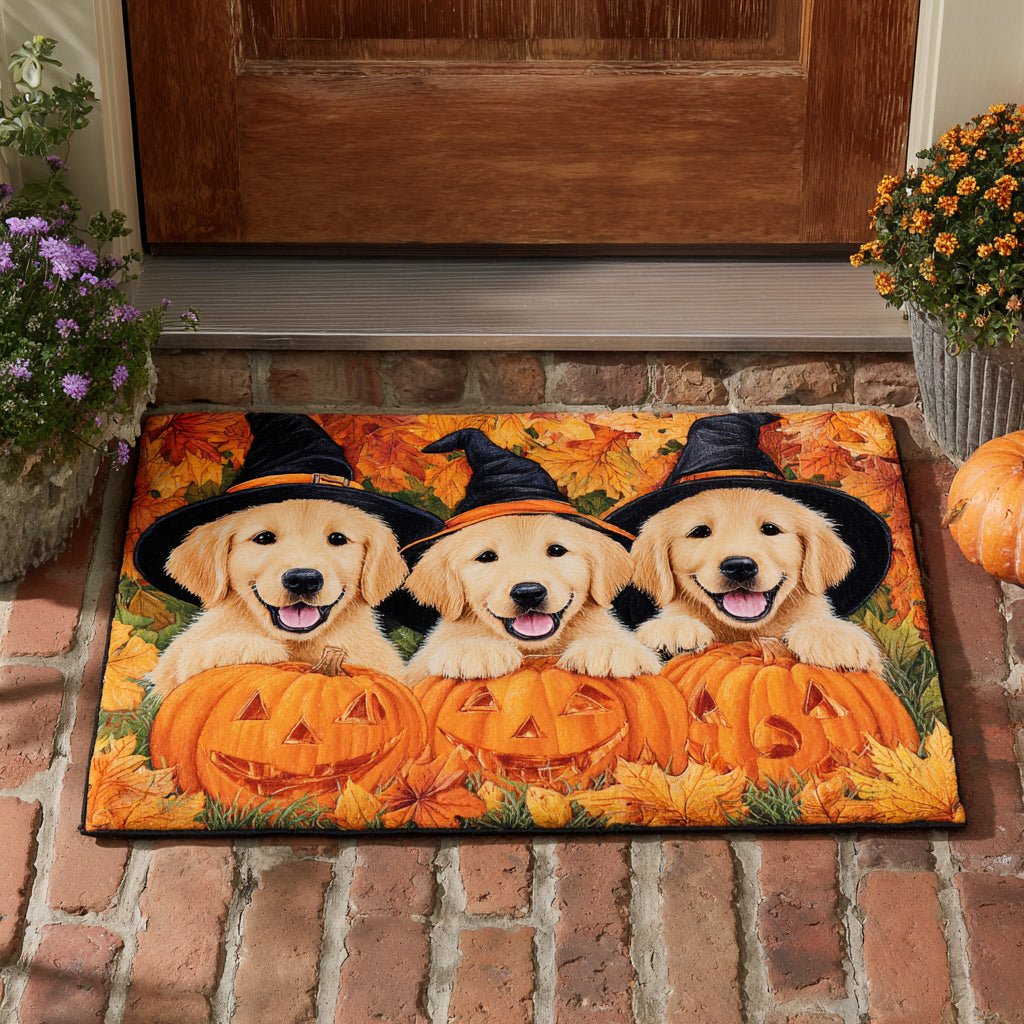Pups Golden Retriever Doormat - Cute Animal Design | Printed Welcome Doormat