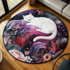 Pure Grace Round Mat Rug - washable non-slip printed rug