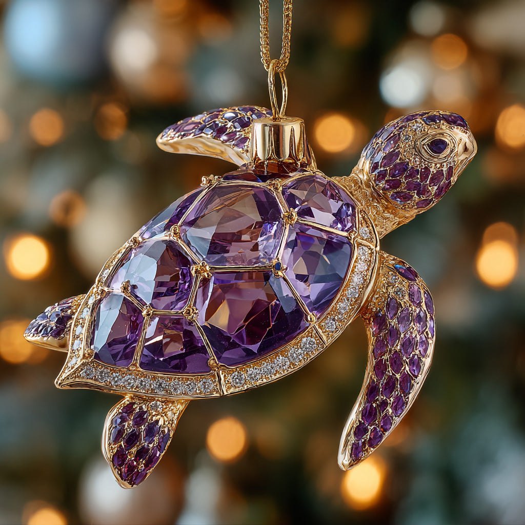 Purple Tide Jewel Christmas Ornament