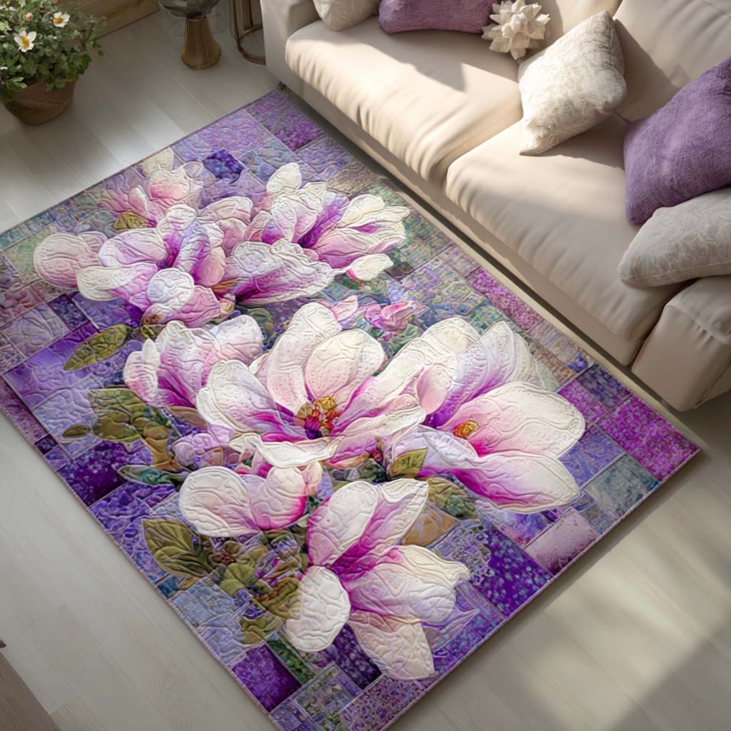 Purple Charm area rug in a living room