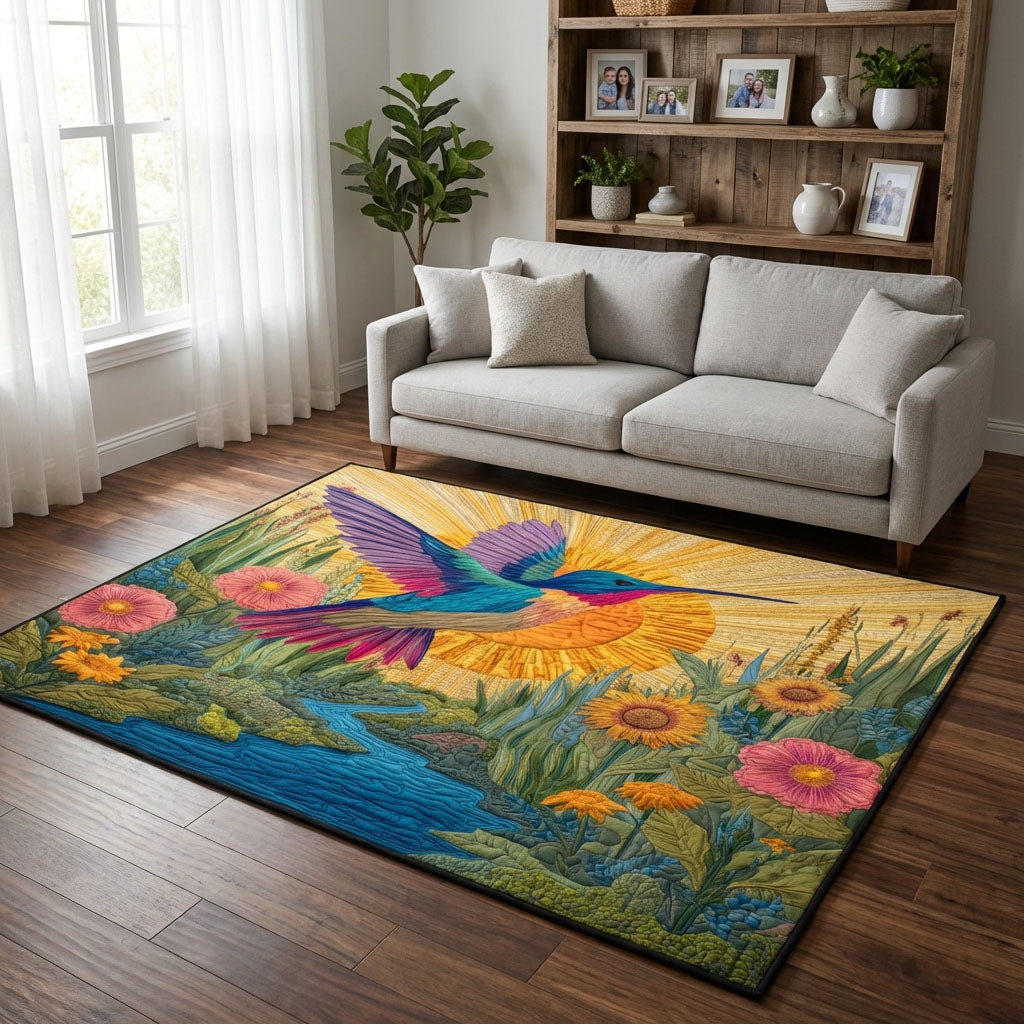 Purple Nectar area rug in a living room