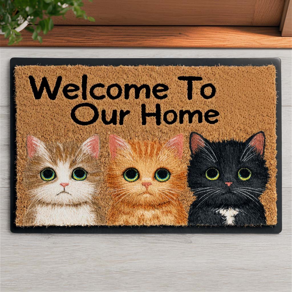 Purr Welcome Doormat - Nature Design | Printed Welcome Doormat