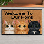 Purr Welcome Doormat - Nature Design | Printed Welcome Doormat