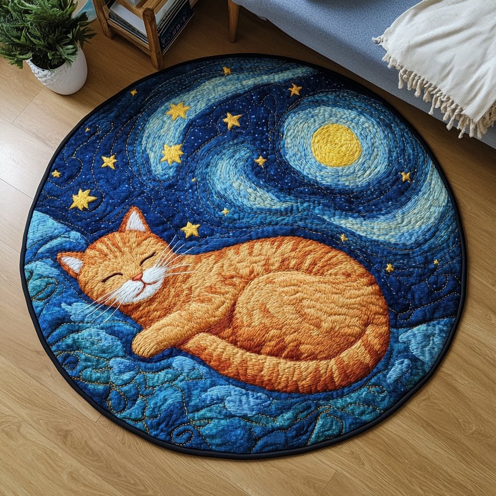 Purrfect Spot Round Mat Rug - Nature Design | Serene Home Decor