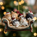 Purring Joy Christmas Ornament