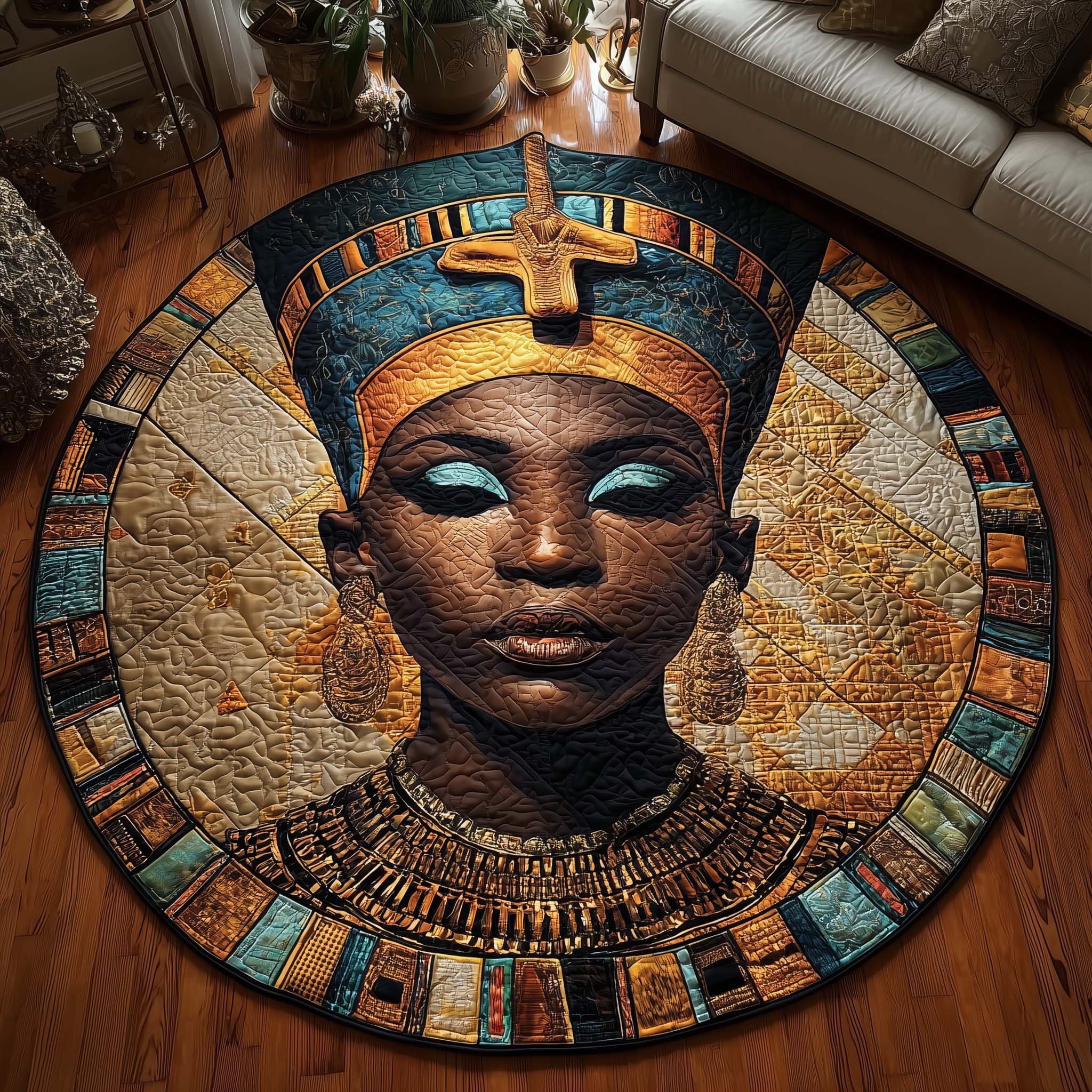 Queen Of Heritage Round Mat Rug