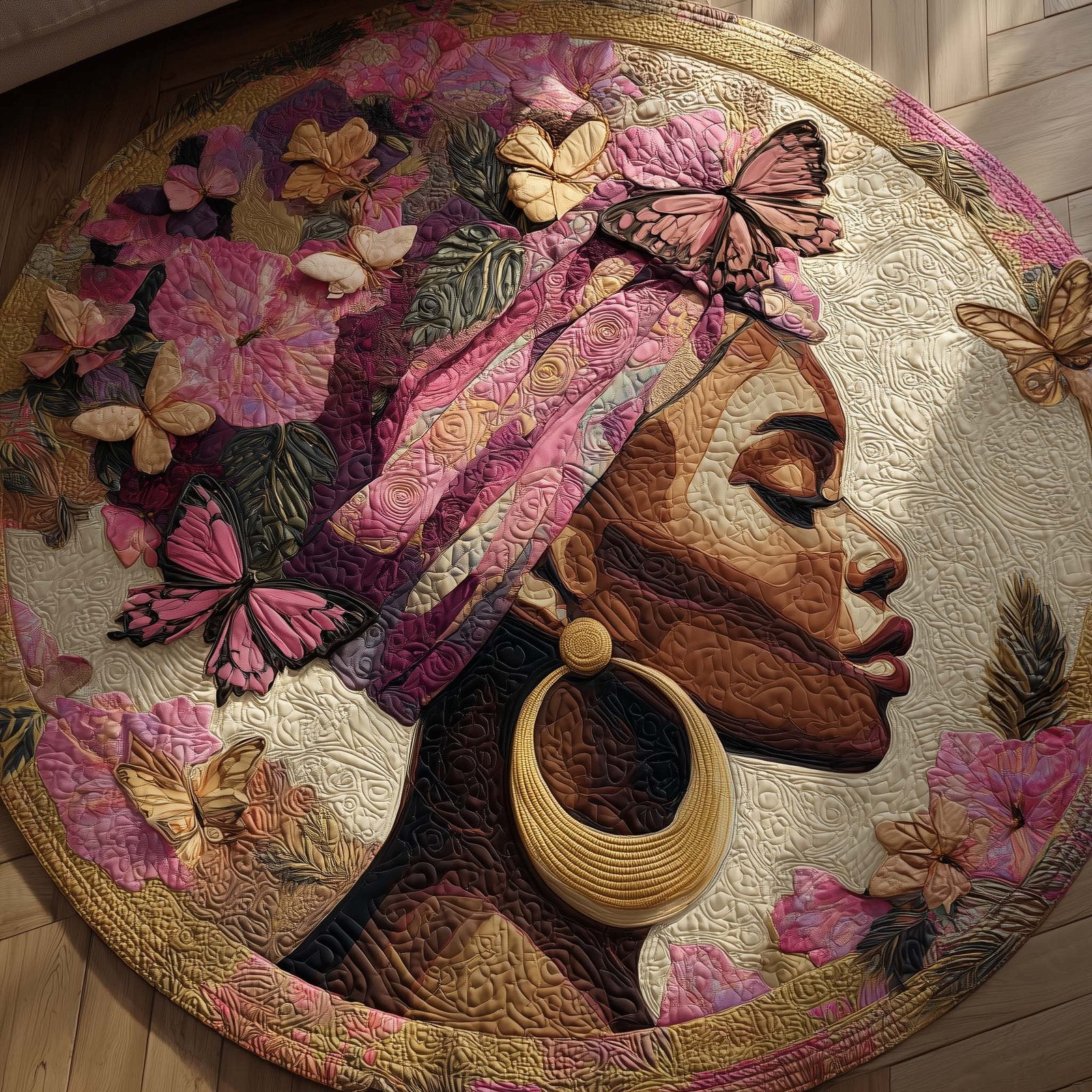 Queen Of Heritage Round Mat Rug - Nature Design | Serene Home Decor