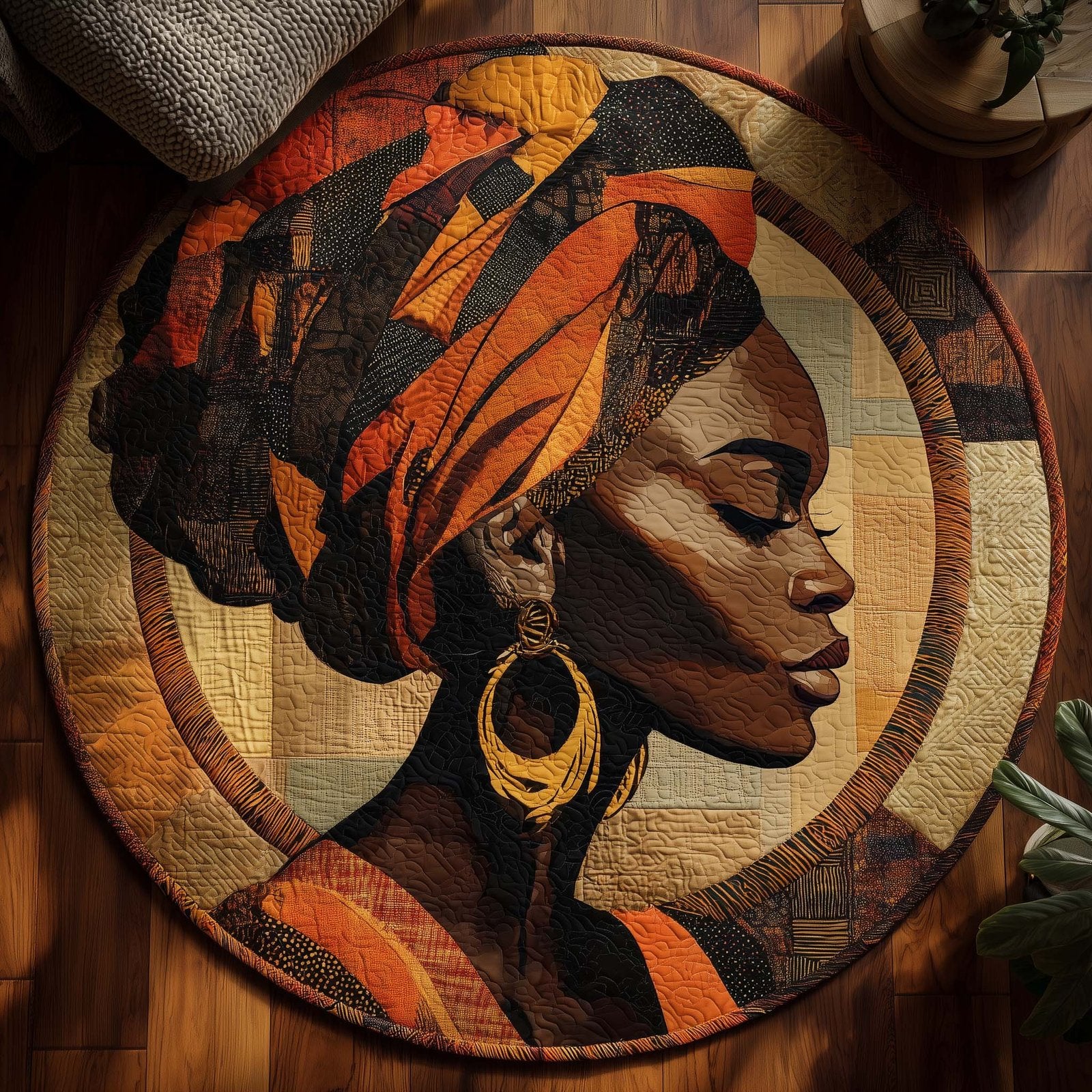 Queen Of Heritage Round Mat Rug - Nature Design | Serene Home Decor