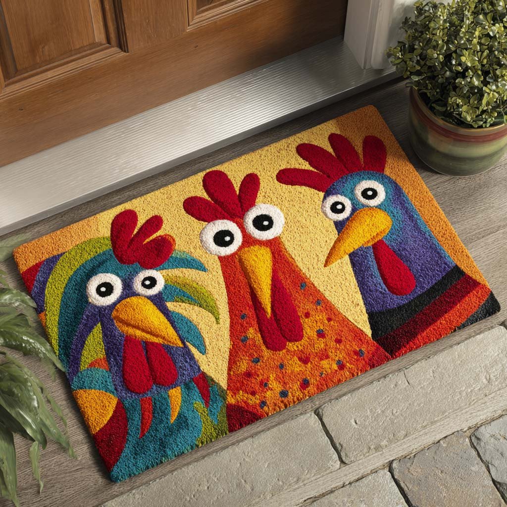 Quirky Cluck Doormat - Nature Design | Printed Welcome Doormat