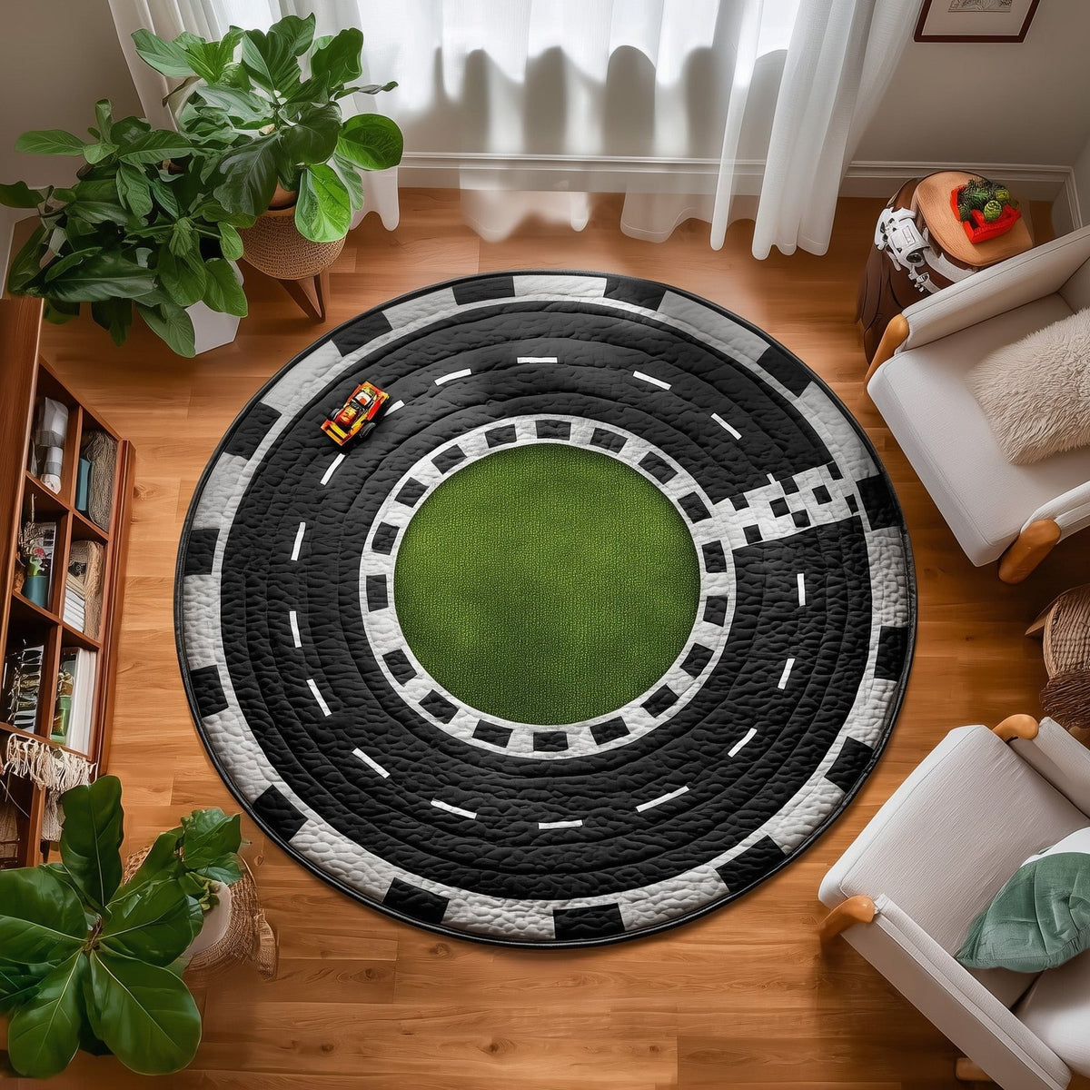 Racing Life Round Mat Rug - Nature Design | Serene Home Decor
