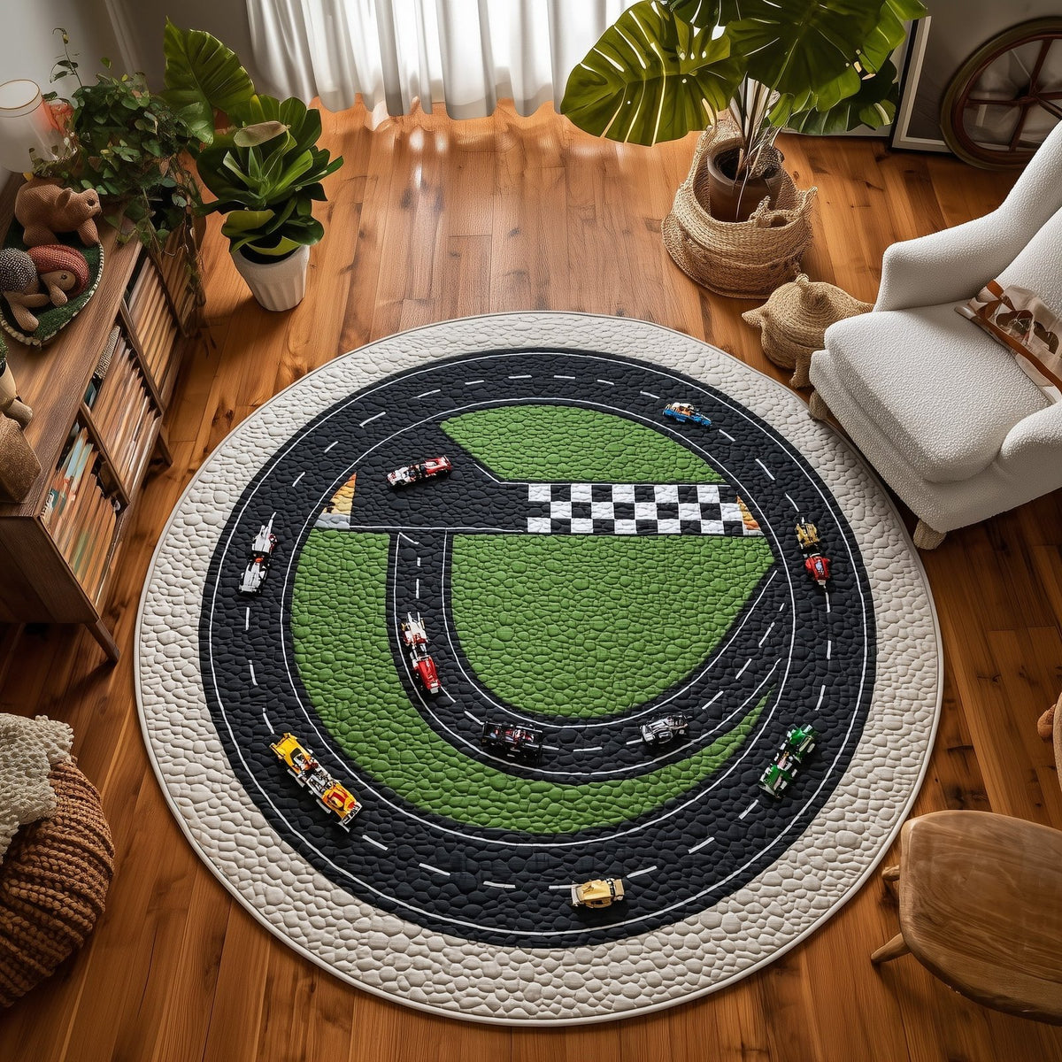 Racing Life Round Mat Rug - Nature Design | Serene Home Decor