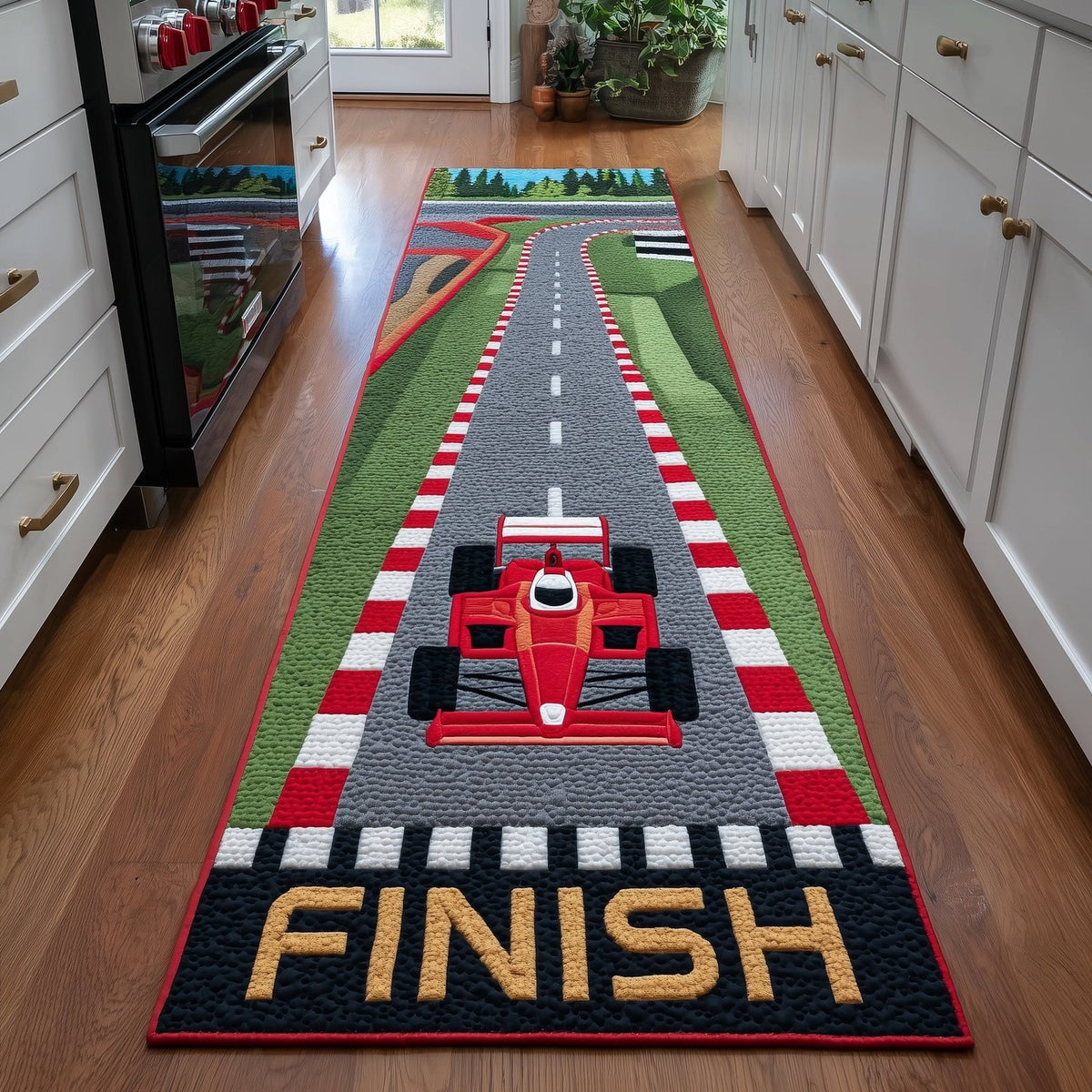 Racing Track Runner Rug - Nature Design | Serene Runner Rug