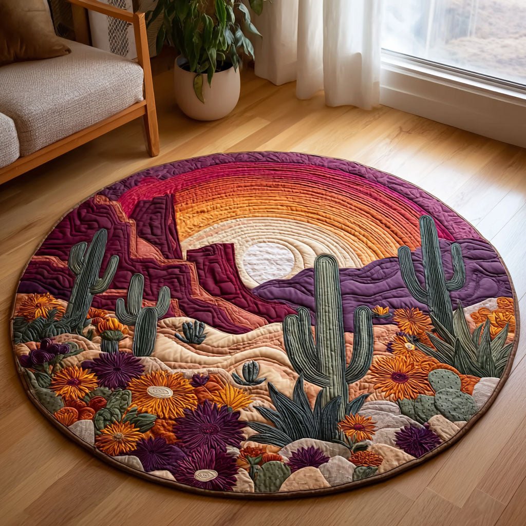 Radiant Bloom Round Mat Rug - Nature Design | Serene Home Decor