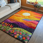 Radiant Garden area rug in a living room