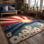 Radiant Prairie area rug in a living room